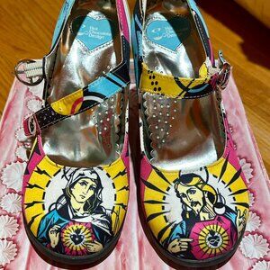 Hot Chocolate, Holly Pop, Jesus and Mary shoes, size US6